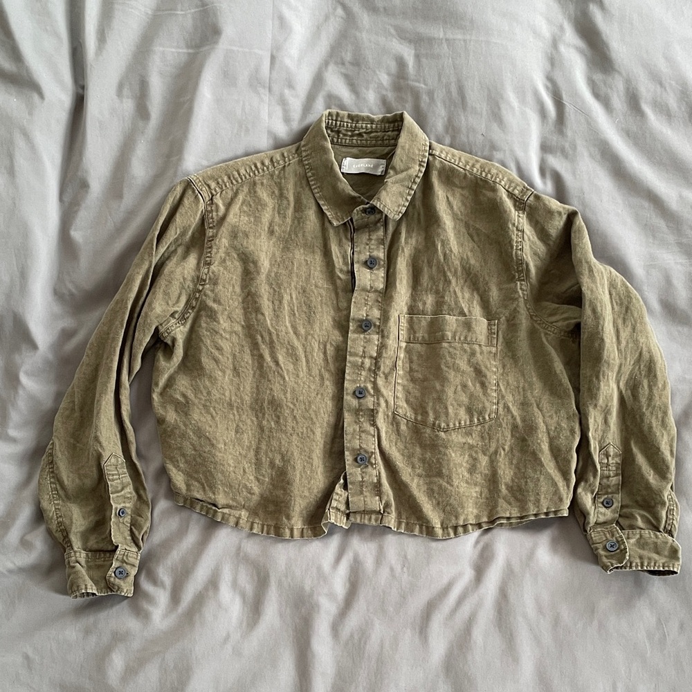Everlane Olive Green Button-Down Shirt